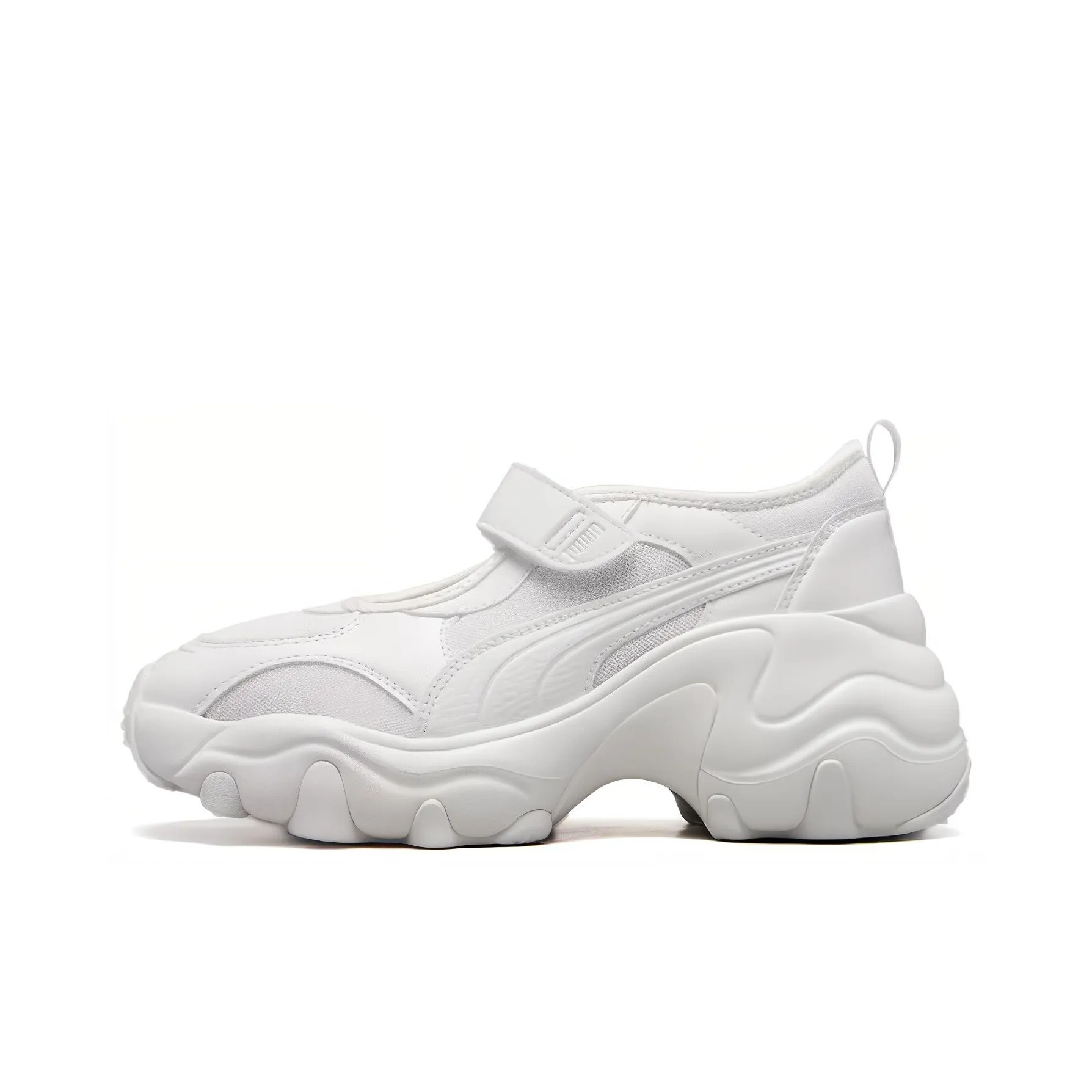 PUMA Cushioning Abrasion Resistant Breathable Low Top Casual Shoes Women's White