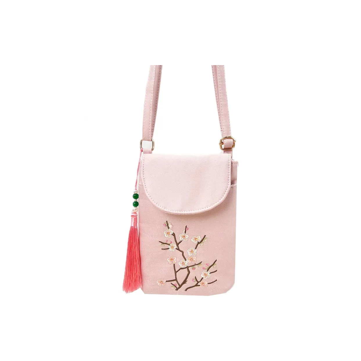 Boniu Silk Crossbody Bag Regular Women's Light Pink