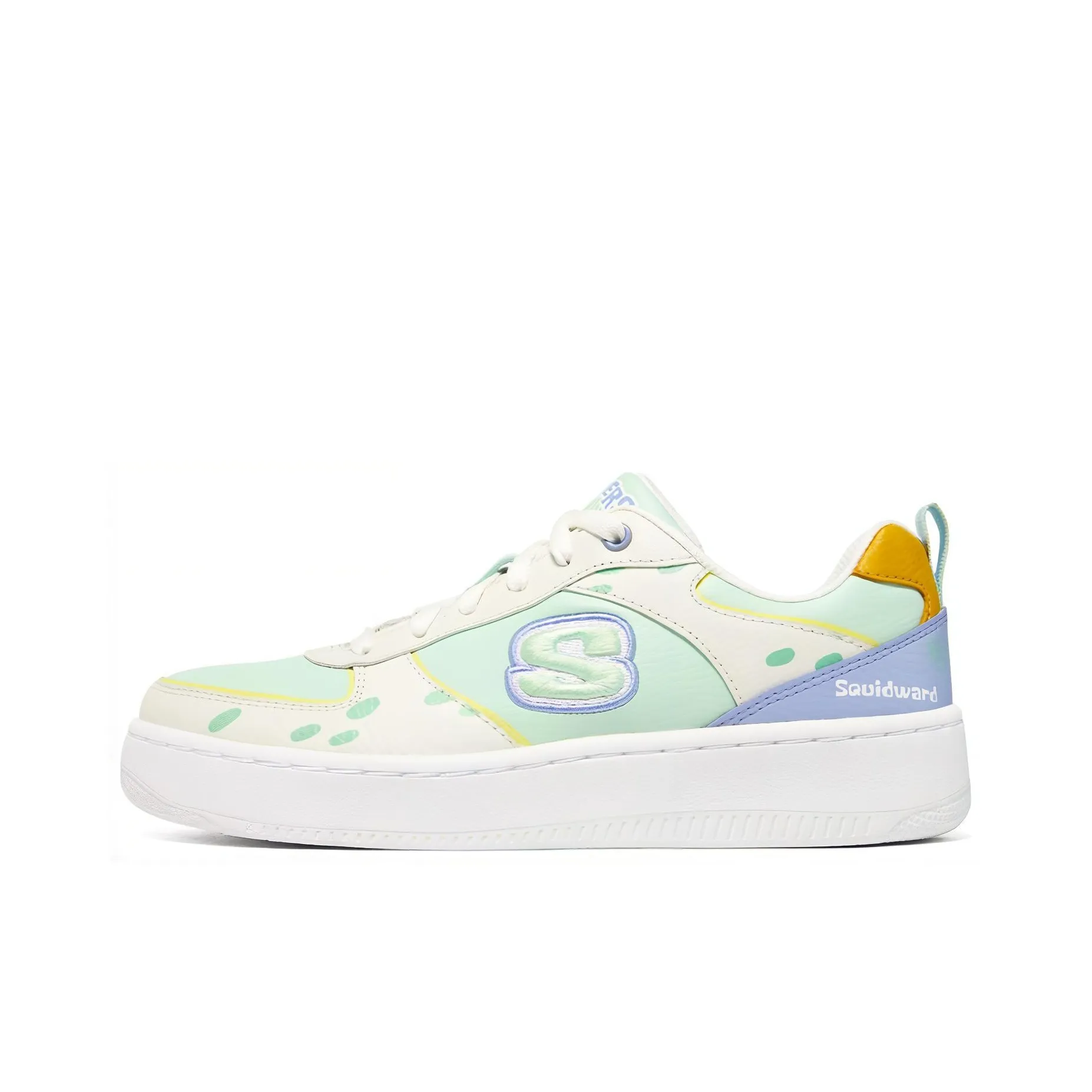 SPONGEBOB SQUAREPANTS x Skechers Sport Court 92 Court 92 Low Топ Скейтборд Кроссовки Женские Розовый Зеленый