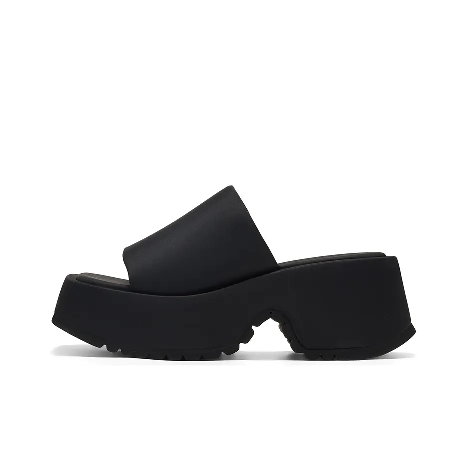 GG CC Платформа визуально увеличивает рост Слипоны Женские Черный