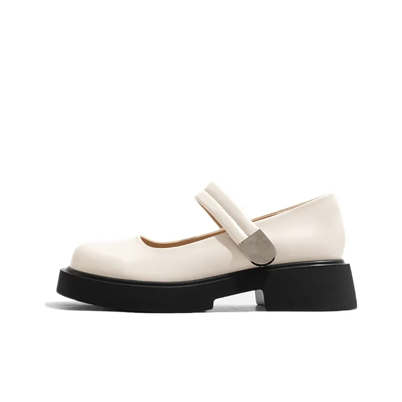 Old Meow Грубый каблук One Ремень Платформа Туфли Мэри Джейн 4,5 см Женские