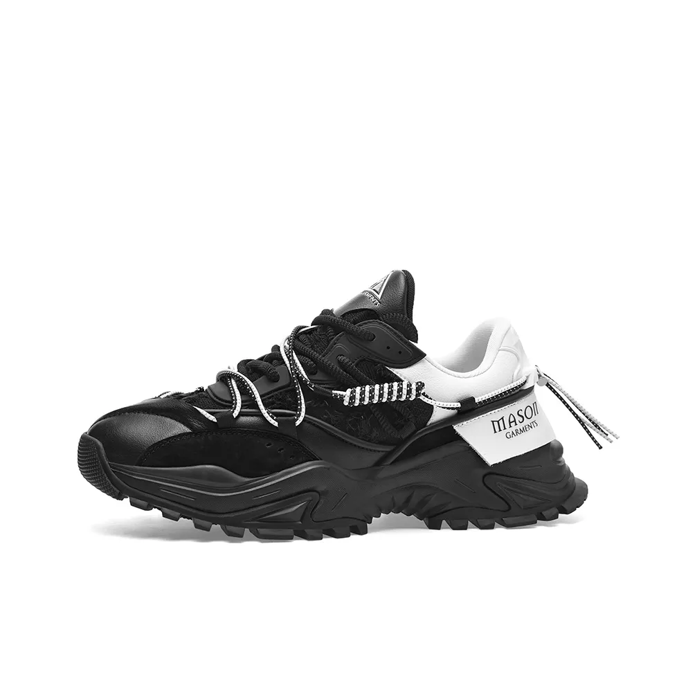 Masongarments Акулий зуб Размер 1 визуально увеличивает рост устойчивый к истиранию низкий топ кроссовки с толстой подошвой унисекс глубокий черный