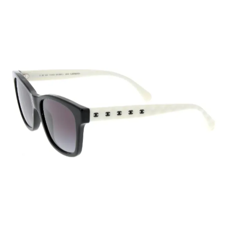 CHANEL Rectangular Sunglasses Women's Two Tone