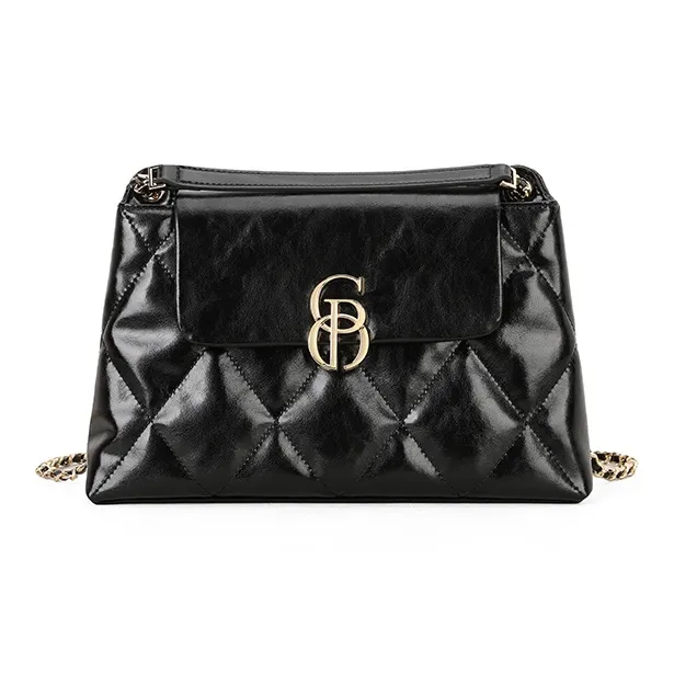 PIERRE CARDIN Fashion Versatile Коммутирование Ромб Узор Женская Сумка Женская Черный Экрю