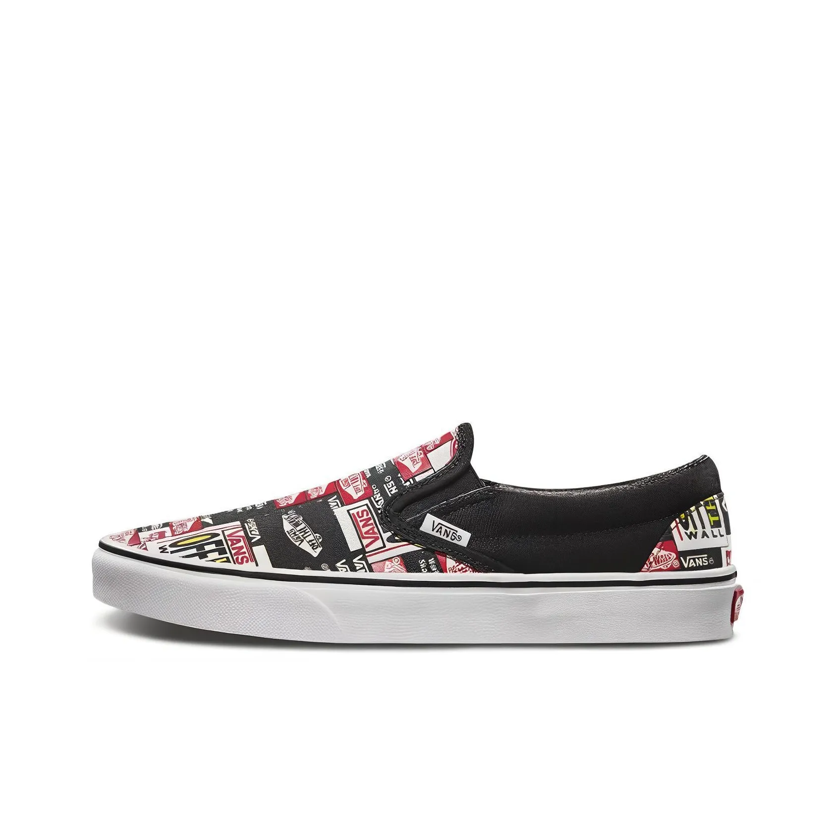 VANS Slip On Series Low Skateboard Shoes Унисекс Черный Красный