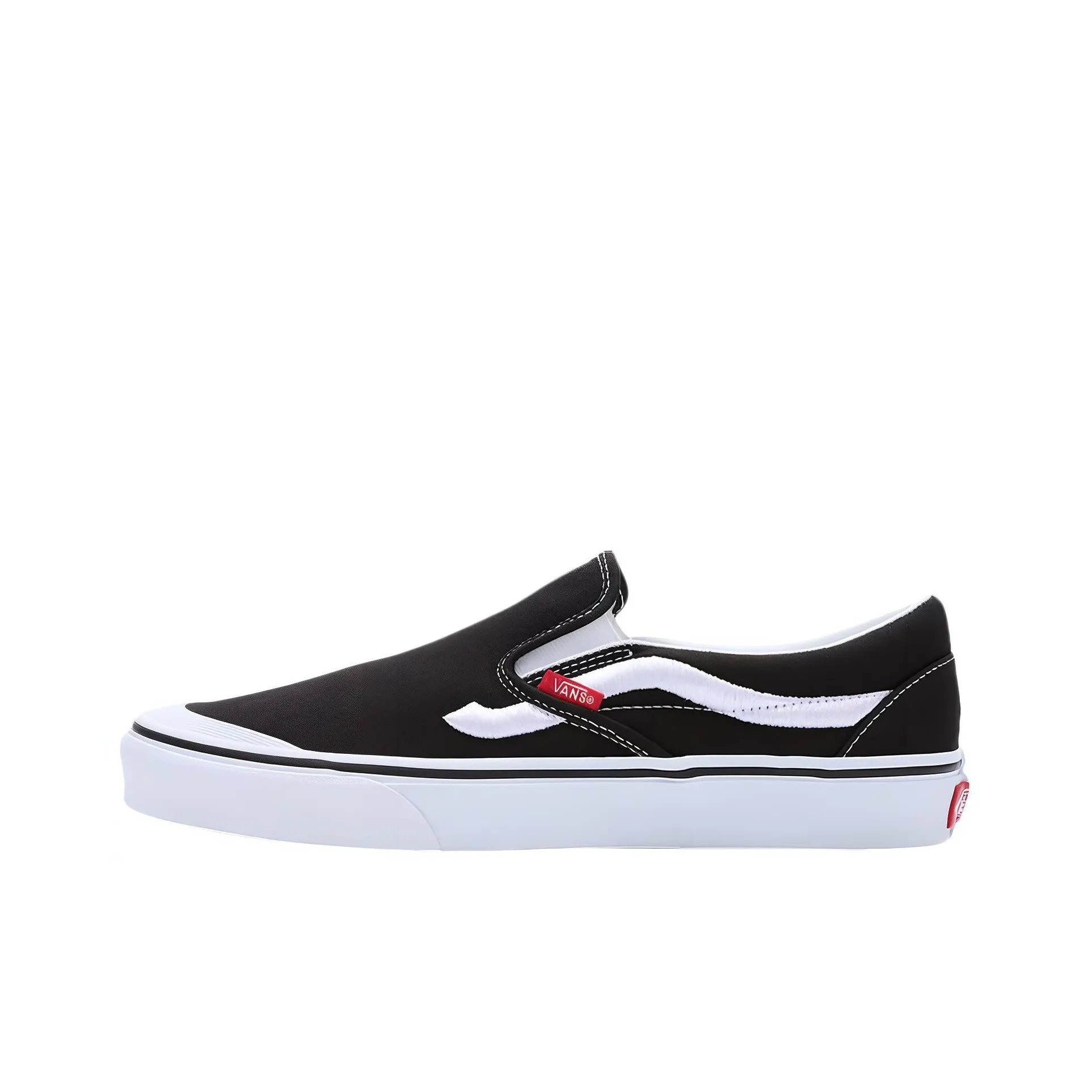 Vans Slip On Classic138 Устойчивые к истиранию Низкие Кроссовки для скейтбординга Унисекс Черный Белый