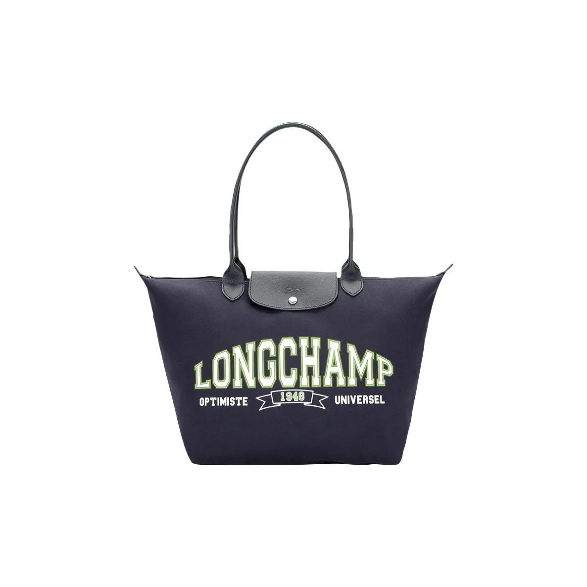 LONGCHAMP Хлопок Джерси Тоут Сумка Сумка для покупок Сумка Сумка через плечо Женская Морской Синий