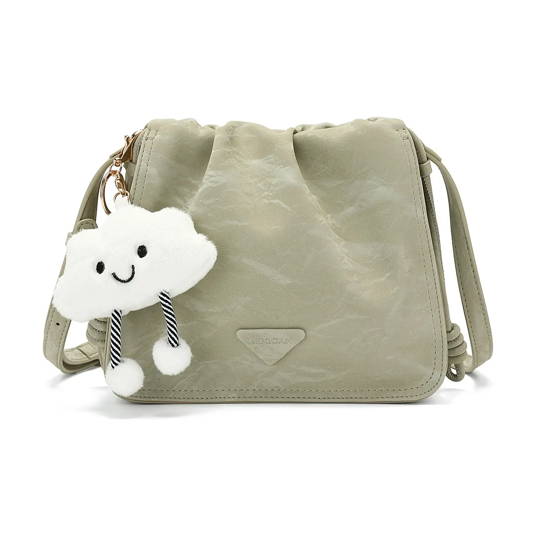 MEXICAN Polyurethane Leather Crossbody Bags Regular Women's Light Pink/Light Green/Light Apricot/Gray Blue
