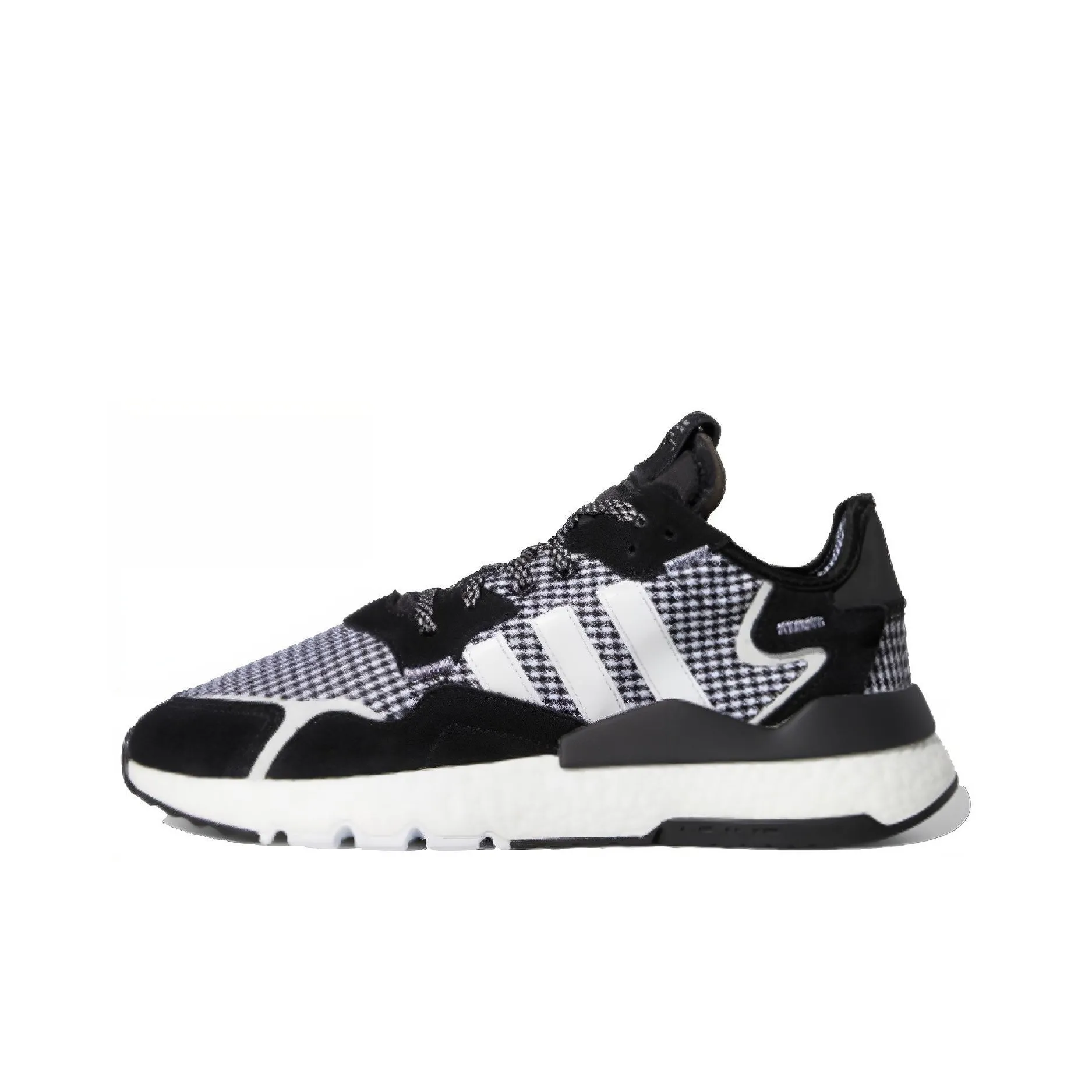 Adidas Originals Nite Jogger Slip-resistant Abrasion-resistant Low Top Спортивная повседневная обувь Унисекс Черный Белый