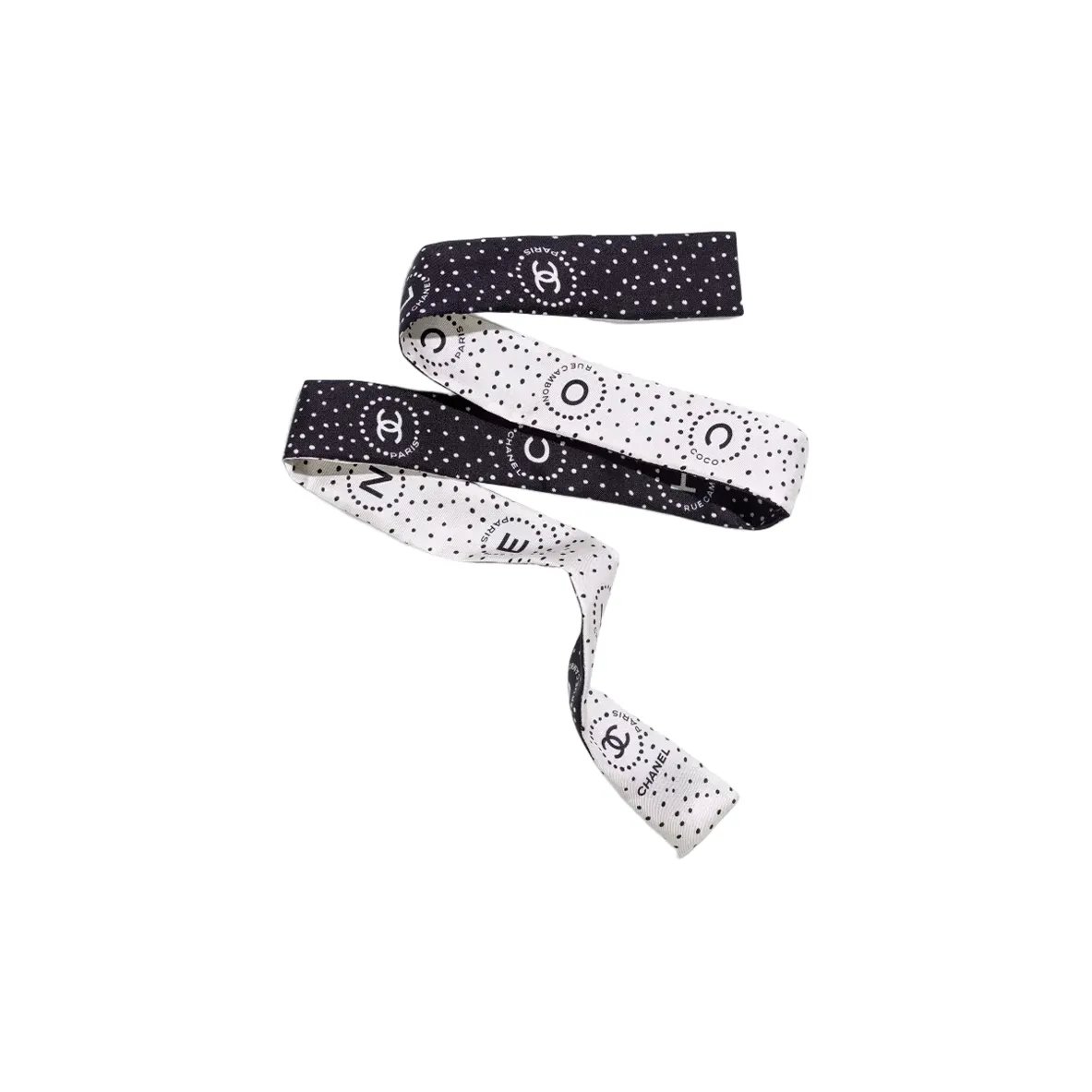 CHANEL Hair Bands Women's Black/White