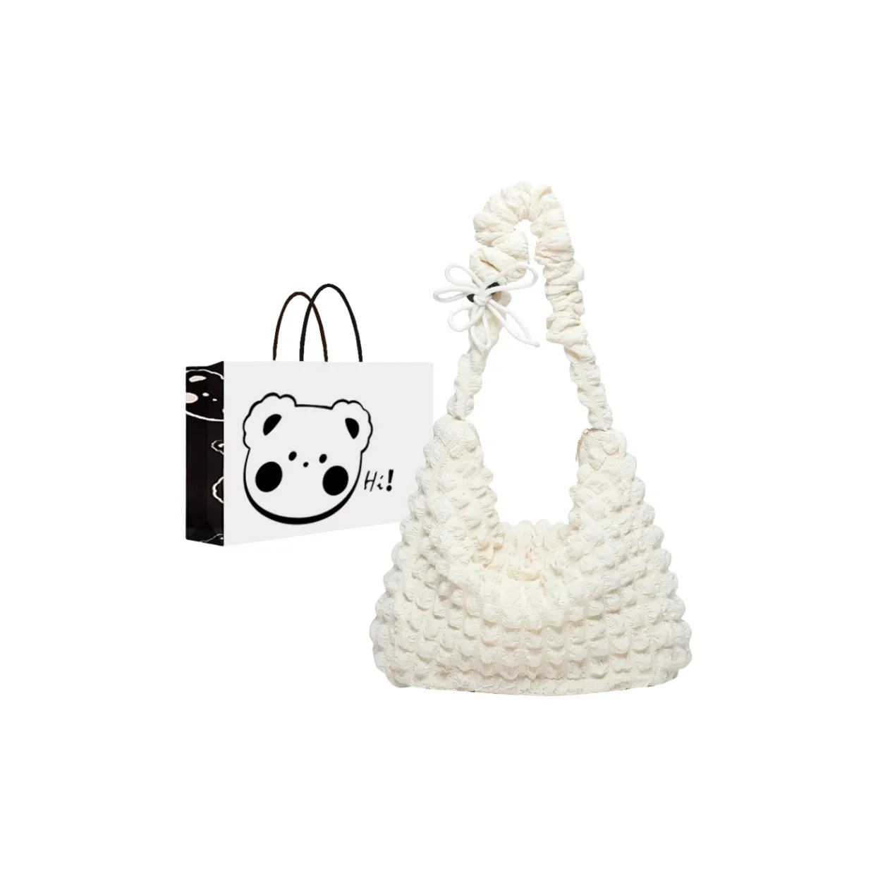 NX DOUGHNUT Ткань Сумка через плечо Женская Белая Черная Желтая Розовая