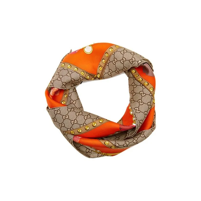 GUCCI Mulberry Silk Headwraps Women
s Orange