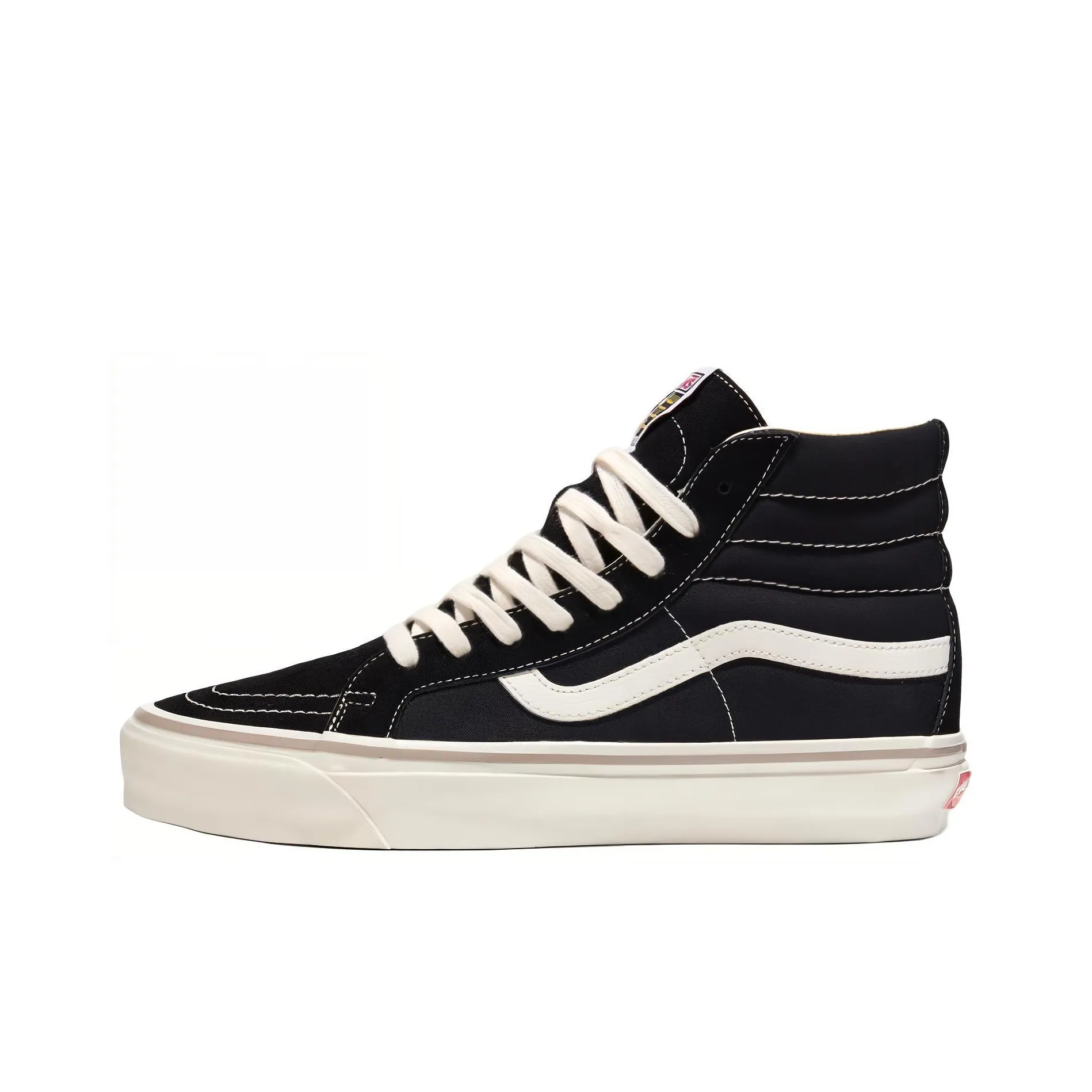 Vans SK8 Skate Hi Reissue 38 Cushioning Wear Resistant High Top Skateboard Shoes Unisex Black White
