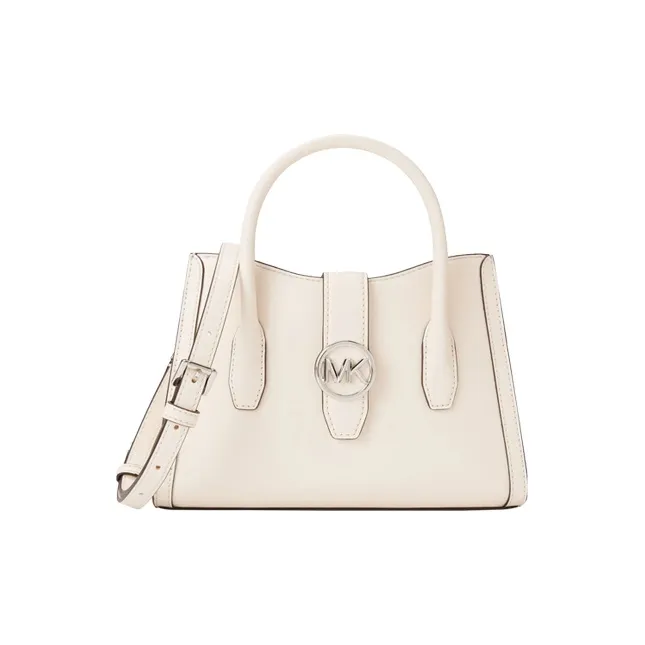 MICHAEL KORS Gabby Artificial Leather Crossbody Bag, Handbag Trumpets Women's Milk White