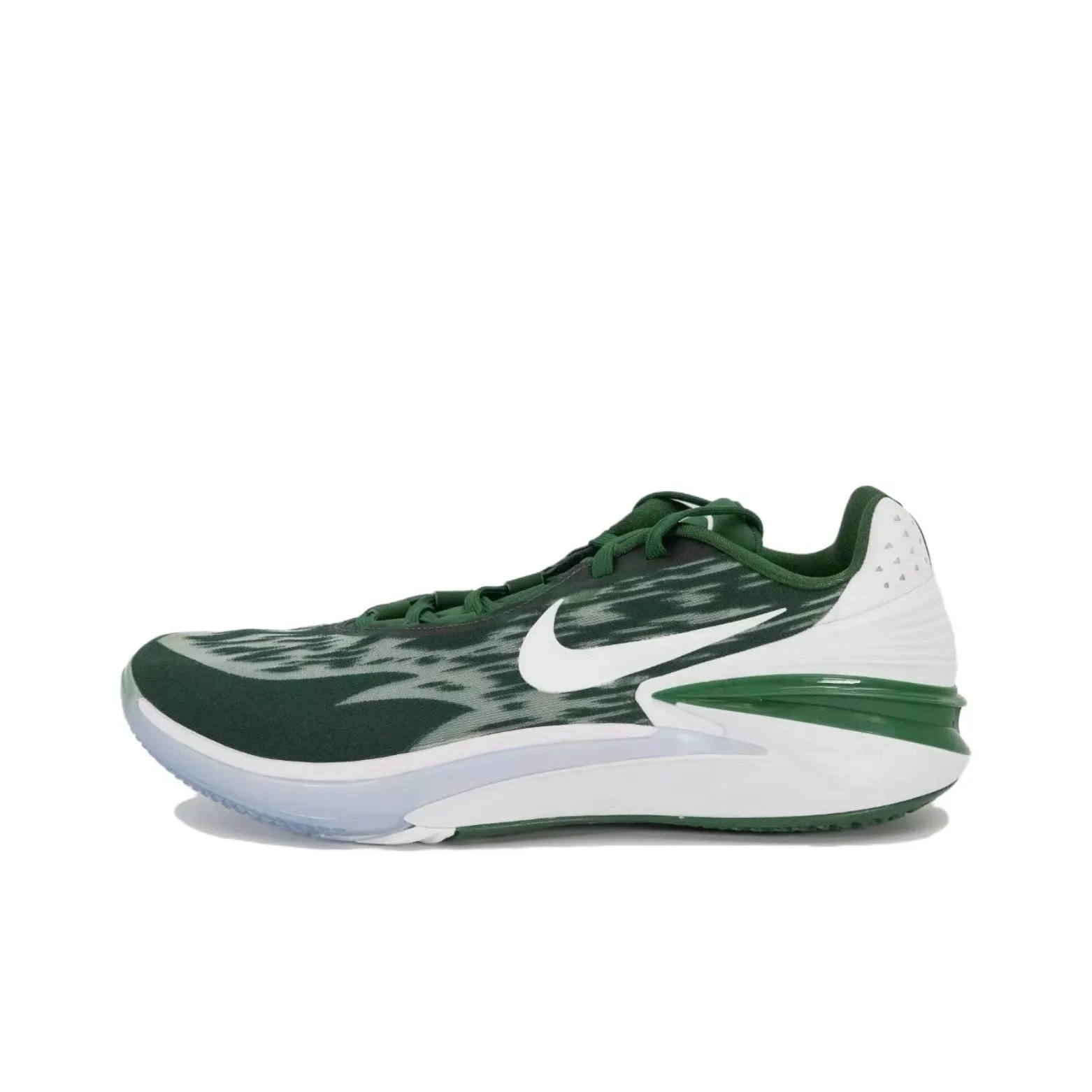 Nike Air Zoom Cut 2 Амортизация Покрытие Низкие Баскетбольные Кроссовки Унисекс Зеленый Белый