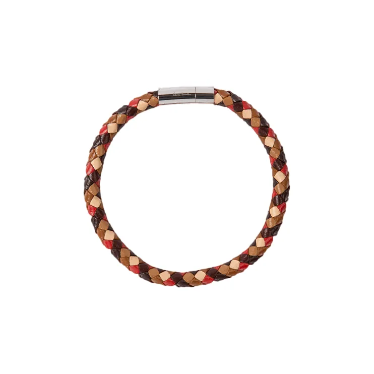Paul Smith Logo Engraved Braided Bracelet