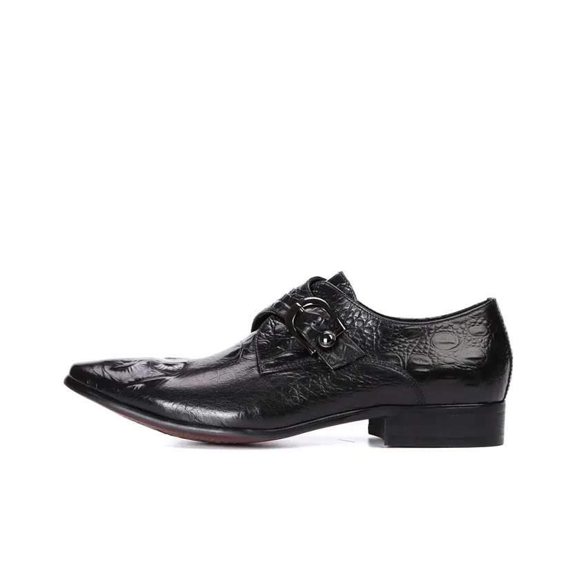 ASTON M.JAZZ Dress Shoes Men's Low Top Black/Coffee