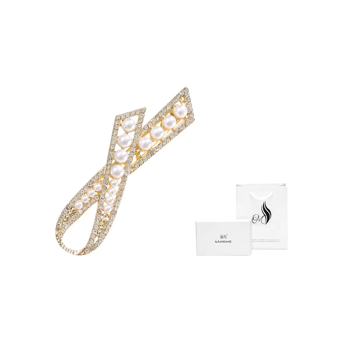 SENDME Сплав Заколки для волос Бант Волосы Клип Женские