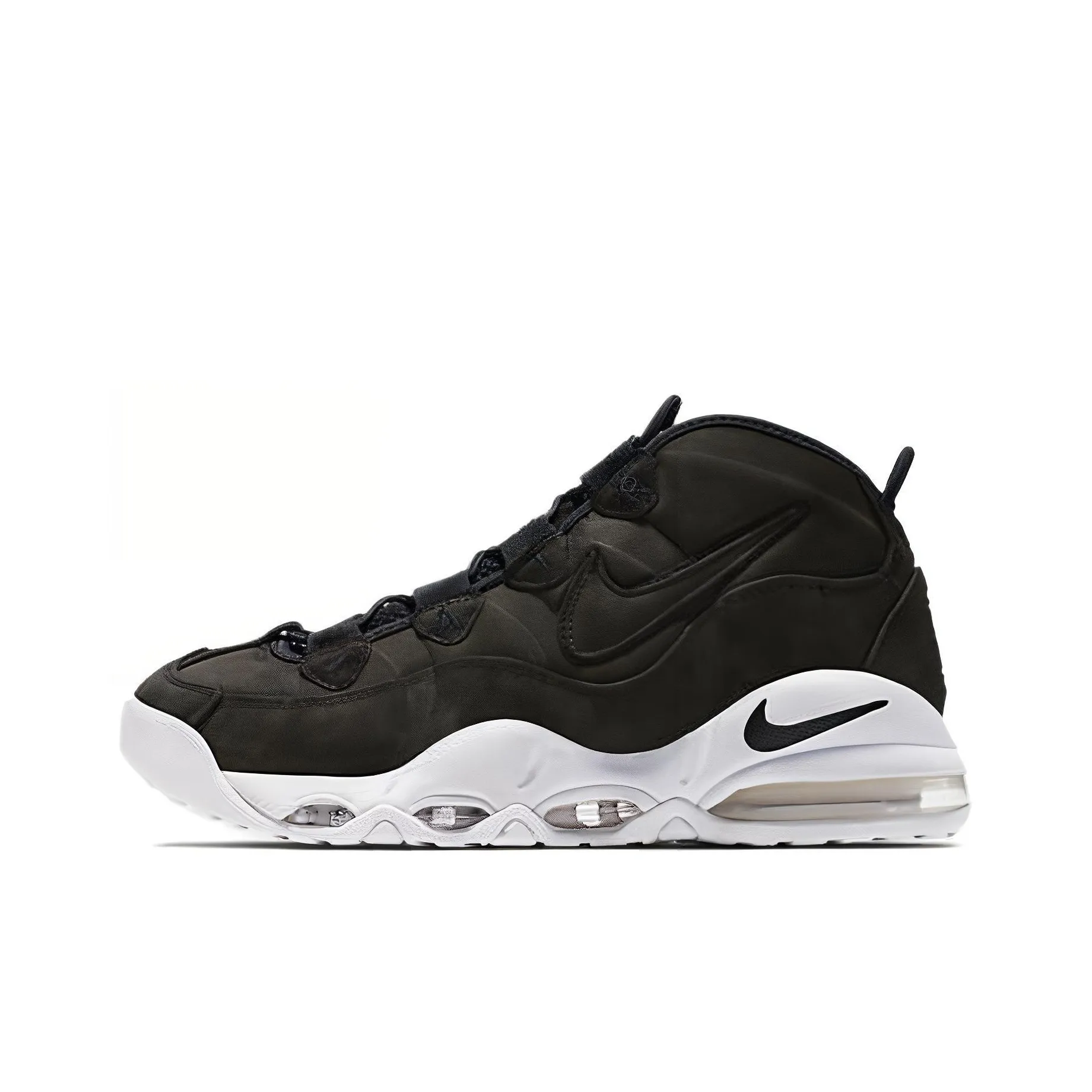 Nike Air Max Uptempo Черный MID Топ Винтажные баскетбольные кроссовки Унисекс Черный белый