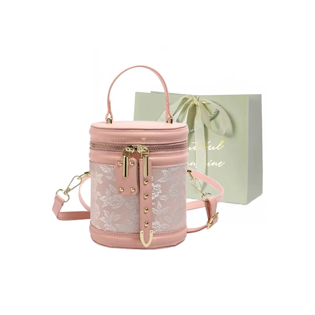 JIANGLIDA ПУ (полиуретан) Сумка-ведро Сумка через плечо Сумка Обычная Женская Белая Черная Розовая