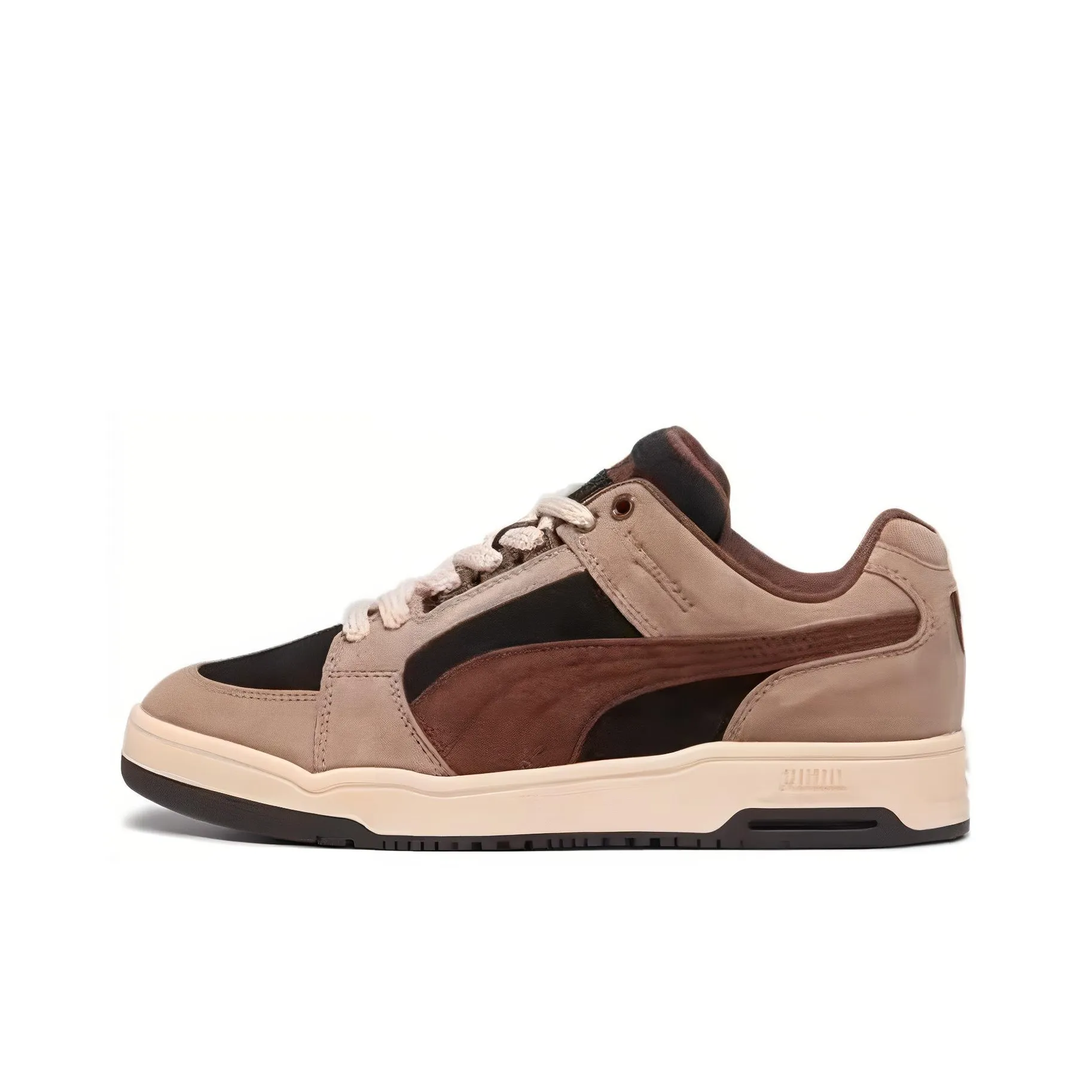 PUMA Slipstream Амортизация Износостойкие Низкие Кроссовки для Скейтбординга Унисекс Коричнево-Черные