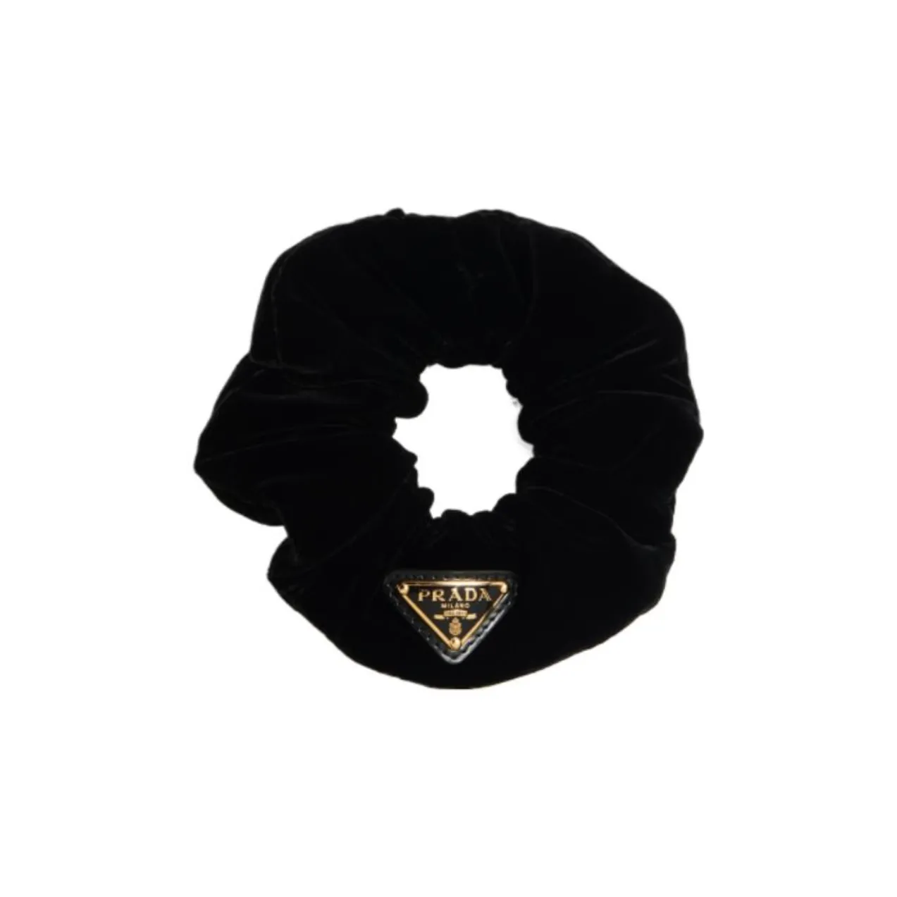 PRADA Logo Plaque Scrunchy