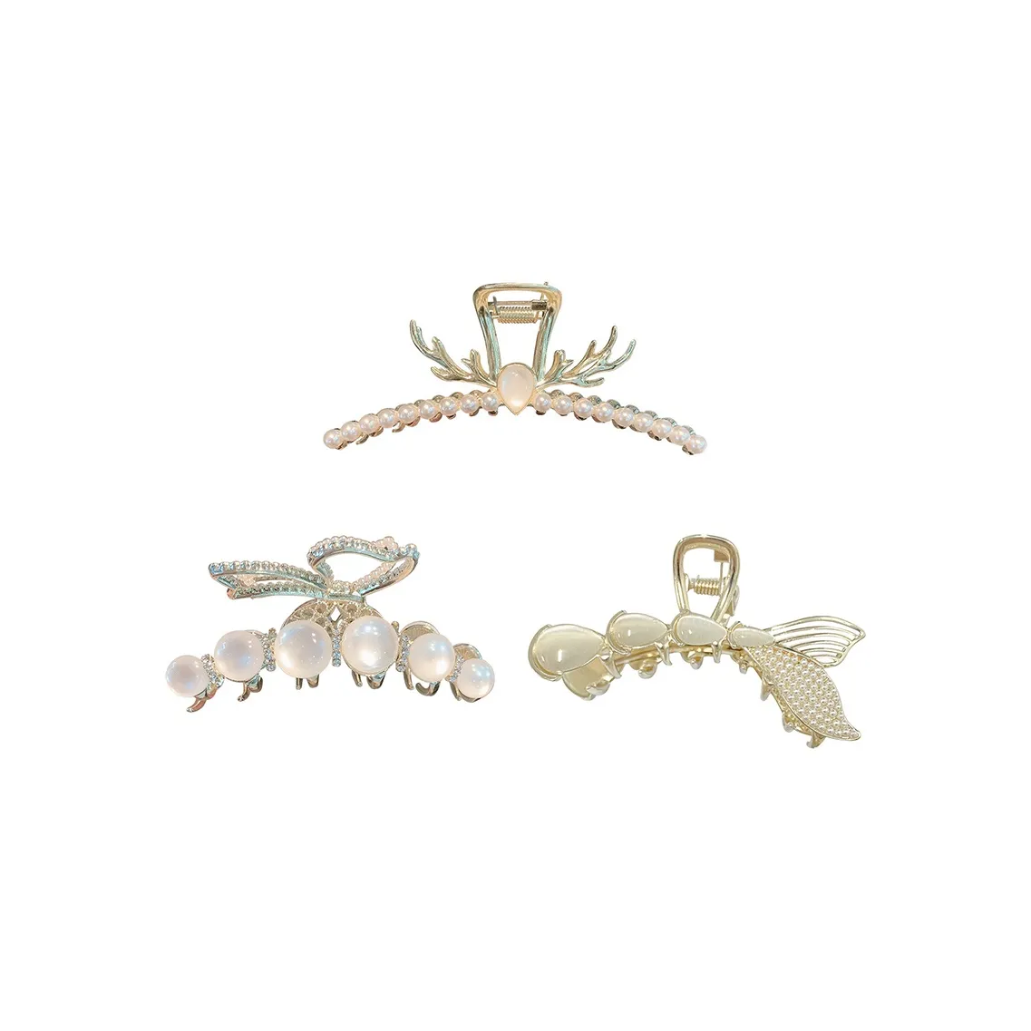 DJIN Сплав Имитация Жемчужный Искусственный Опал Заколки для волос Женские