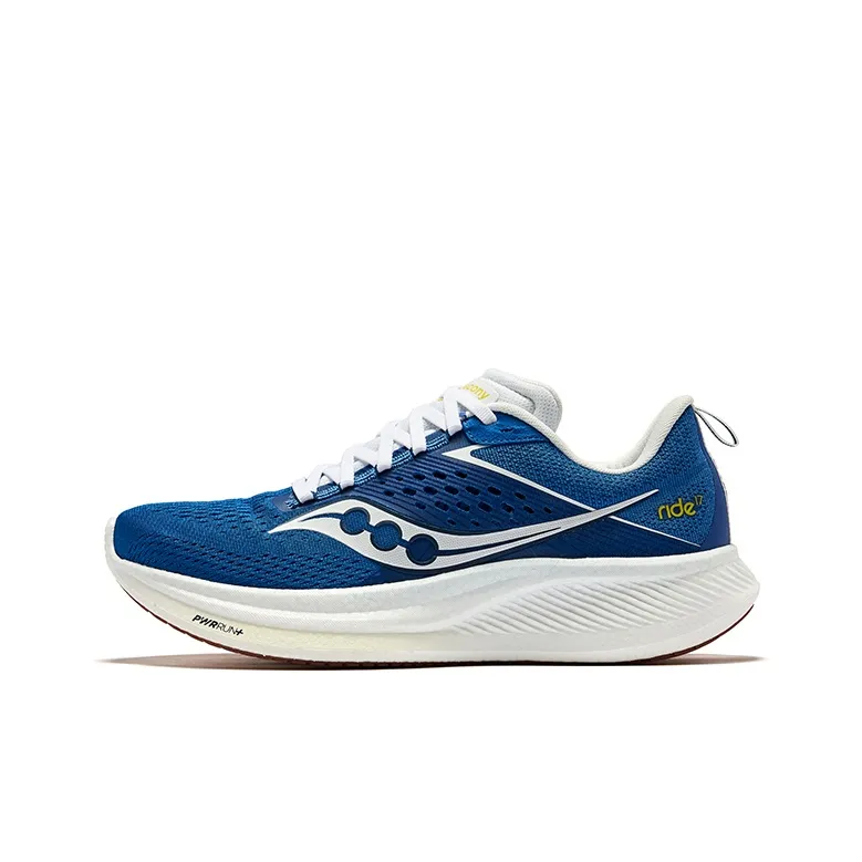 Saucony RIDE 17 Low Топ Беговые кроссовки Мужской Синий Белый