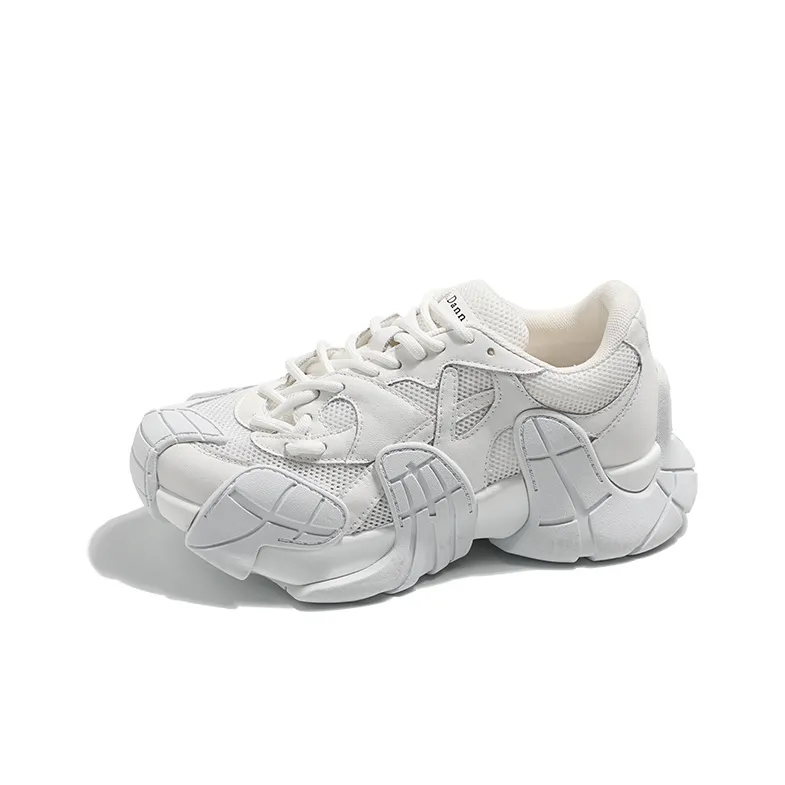 MIS. DANNY Breathable Chunky Sneakers Women's White