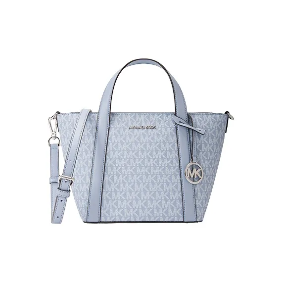 MICHAEL KORS Artificial Leather Portable One Shoulder Tote Trumpets Women's Light Blue/Denim Blue