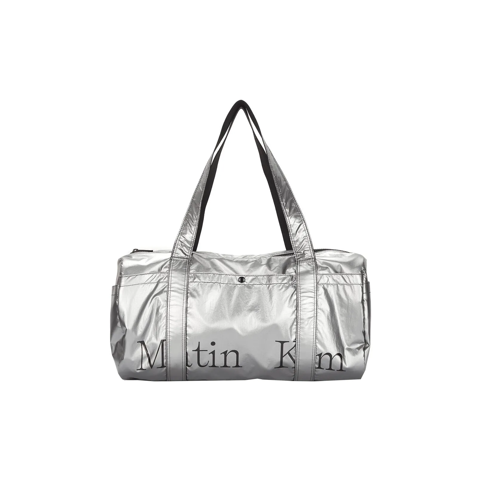 MATIN KIM Nylon Handbag Travel Bag Unisex Silver