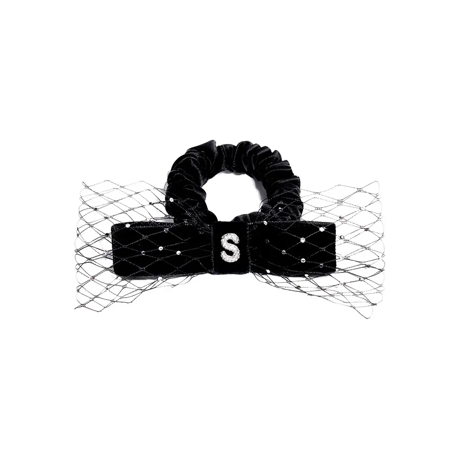 SILKY MIRACLE Велюр Резинки-спирали для волос Черный Велюр Женские