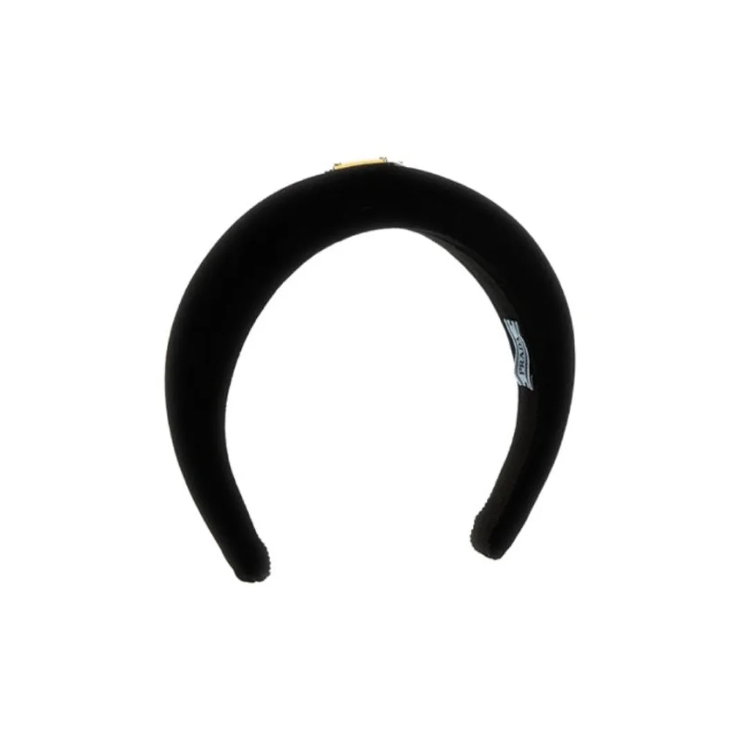 PRADA Velvet Headbands Women's Black