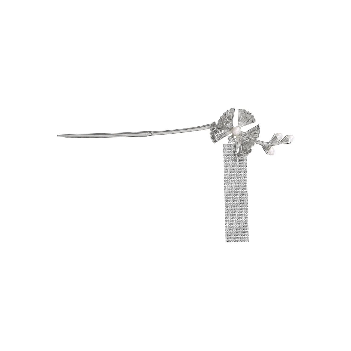 MAISON LUMIERE Brass Gold-Plated Цирконий Имитация Жемчужный Шпильки для волос Женские