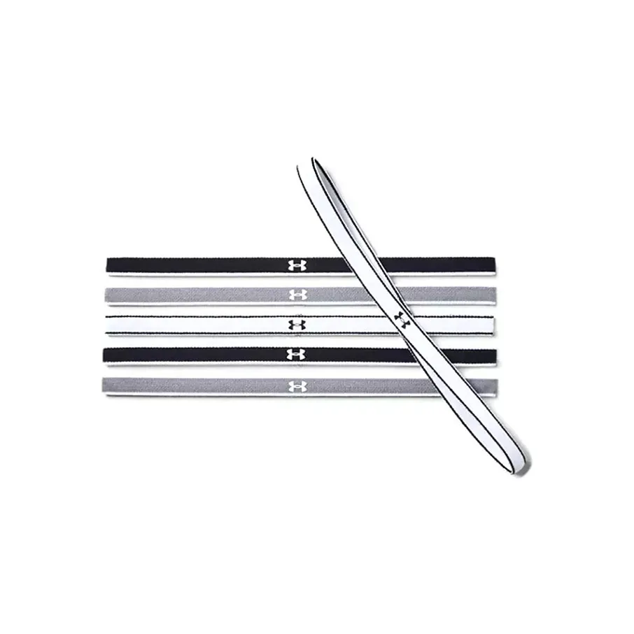 Under Armour Fabric Headband Black White Gray/Black White Red
