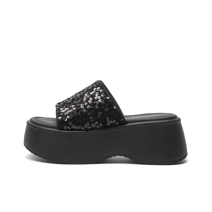 DAPHNE Slide Slippers Women's Black/Silver