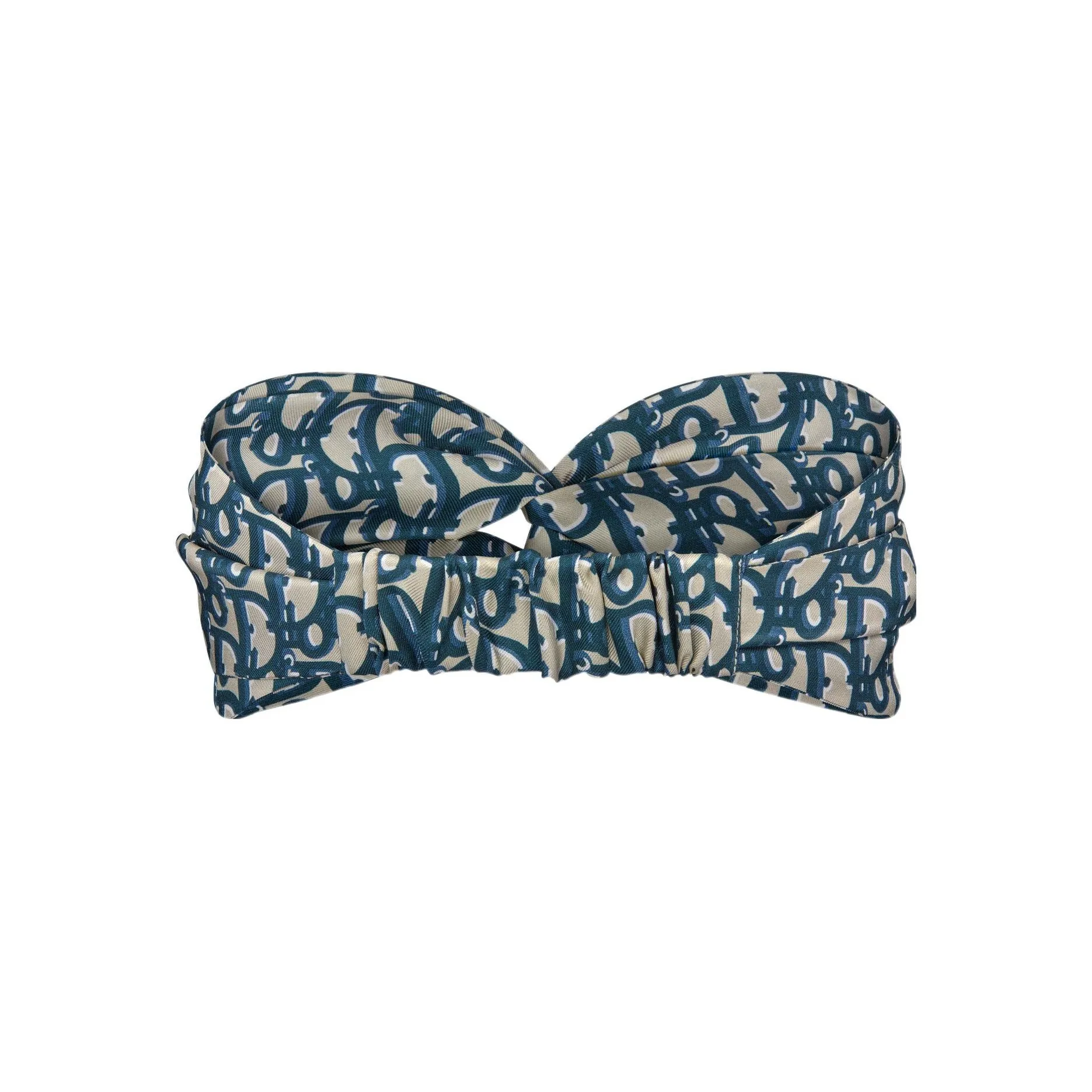 DIOR Silk Hair Bands Unisex Marine Blue