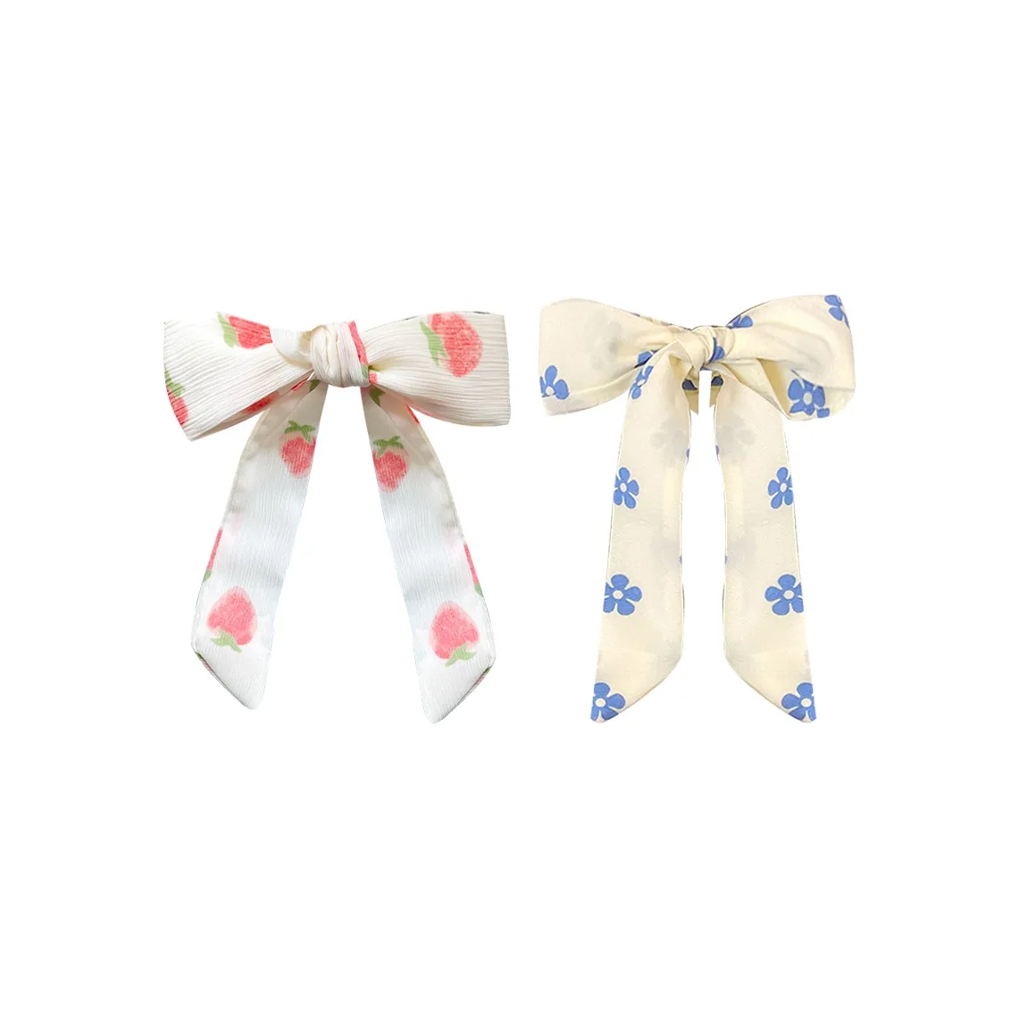 SENDME Ткань Резинки-спирали для волос Крем Бант Резинка для волос Двухкомпонентный Набор Женские