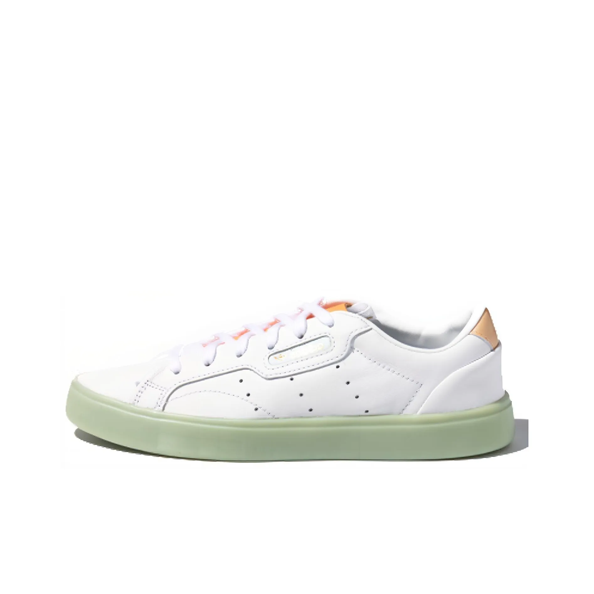 Adidas Originals Sleek Slip-resistant Low Top Скейтборд Кроссовки Женские Белые Янтарный