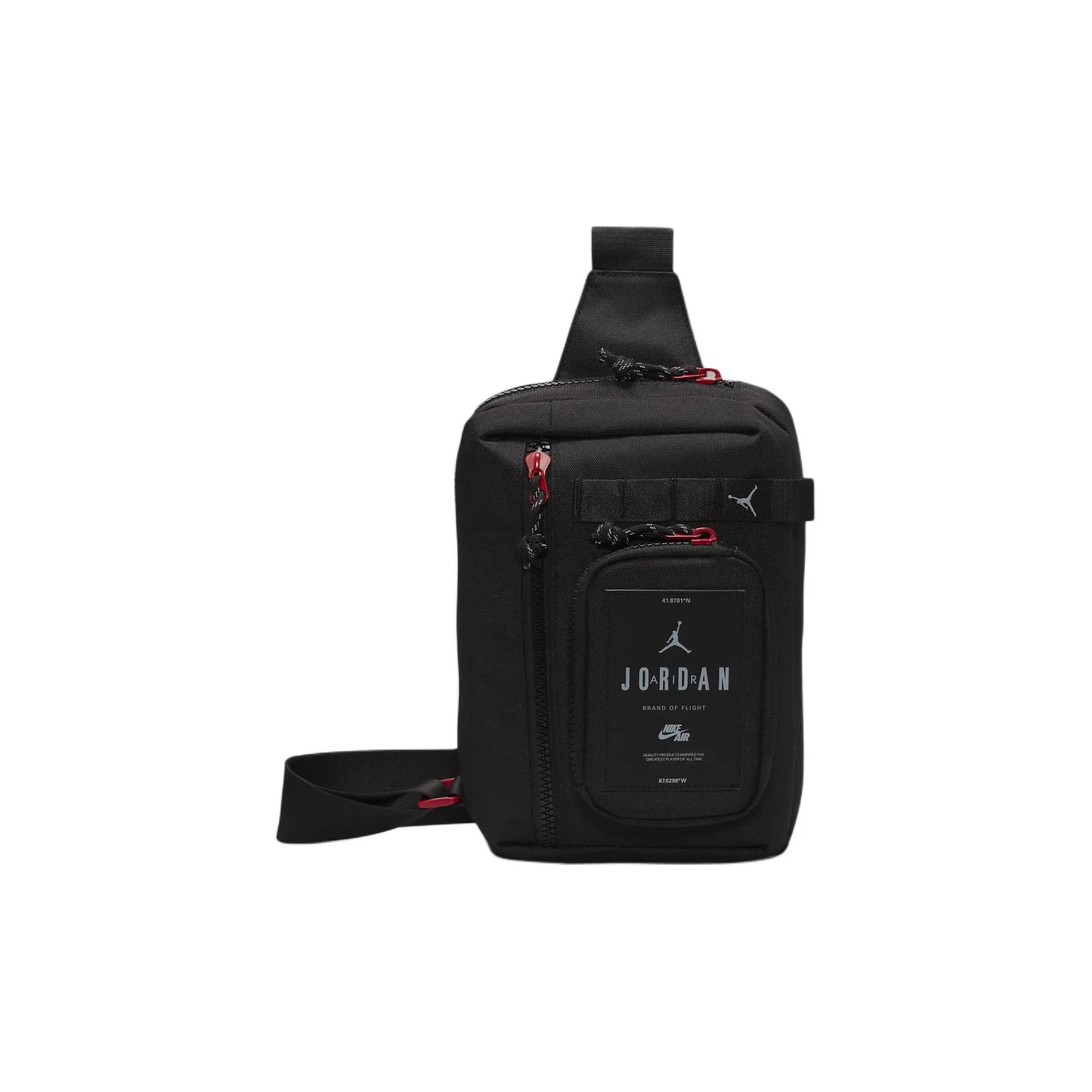 Джордан Полиэстер Sling Сумка Сумка через плечо Стандартная Унисекс Черная