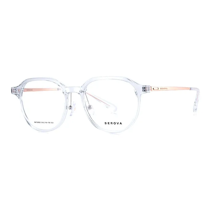 SEROVA Пластина и Титановый Сплав EMS TR90 Нерегулярная Форма Оправа для Очков Унисекс