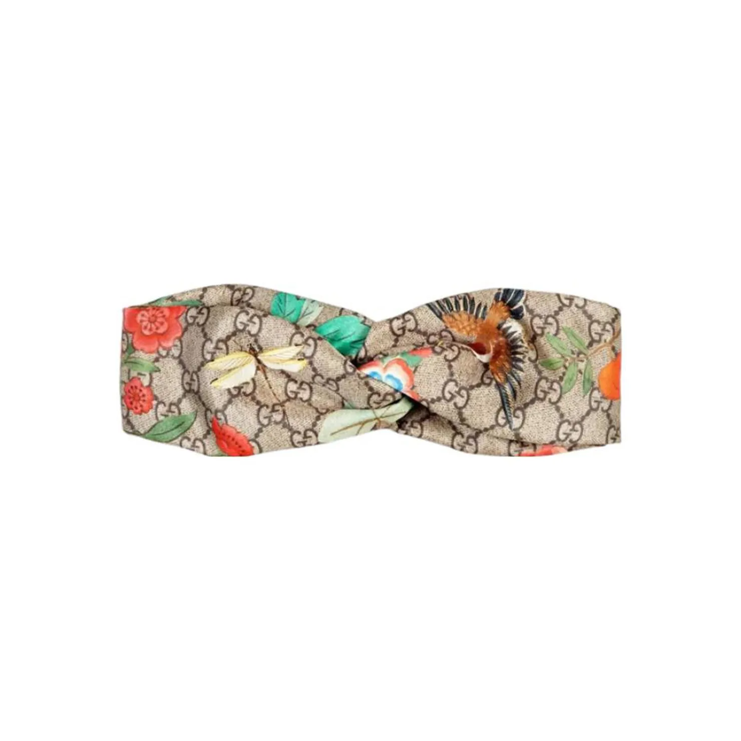 GUCCI Silk Hair Bands Women's Beige