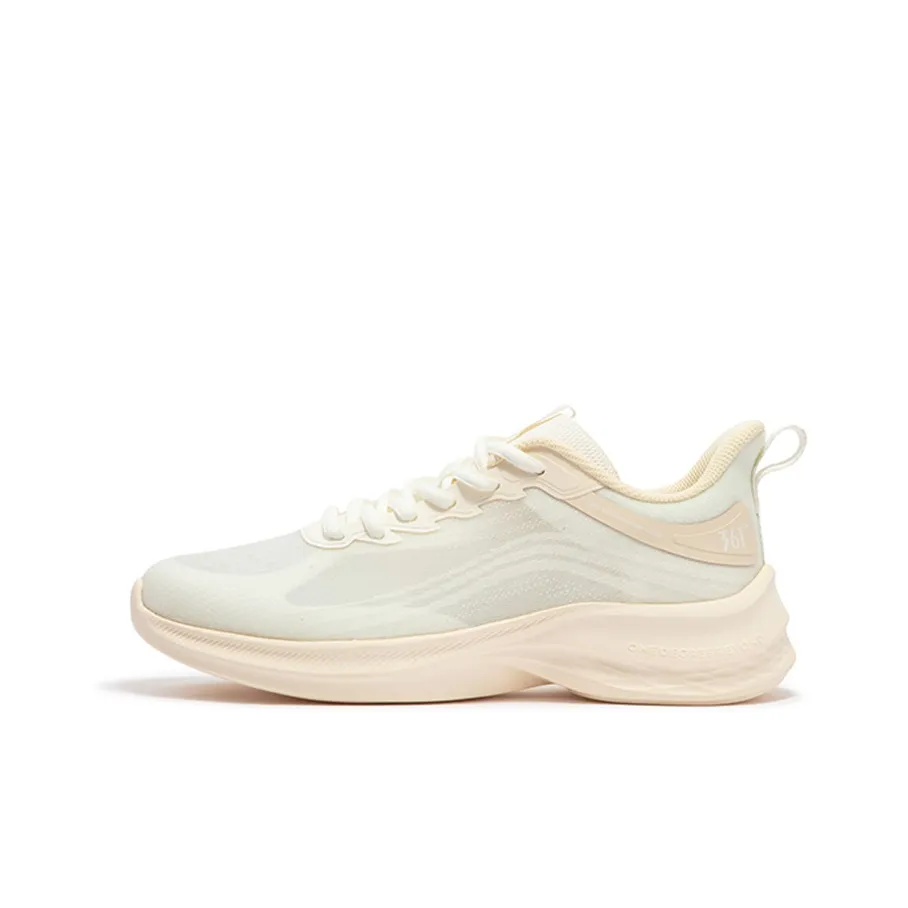 361° Anti Slip And Wear Resistant Breathable Low Top Casual Running Shoes Women's Dune White