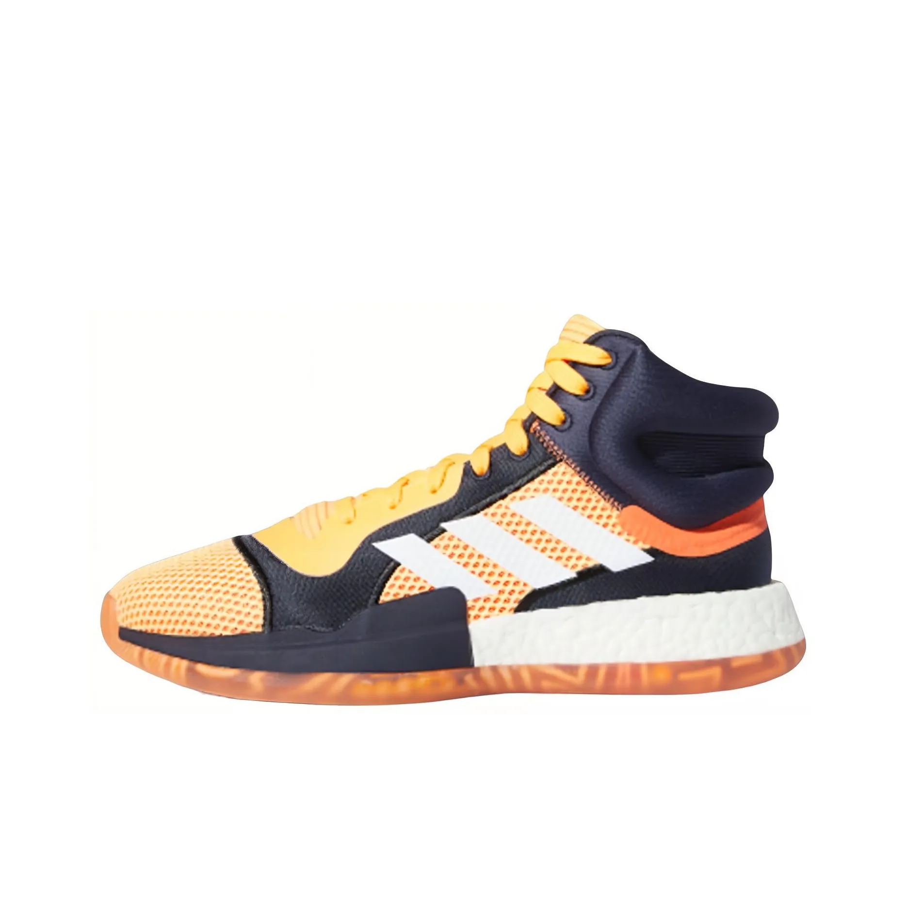 Adidas Marquee Boost Slip-resistant Abrasion-resistant MID Топ Винтажные баскетбольные кроссовки Мужской Orange