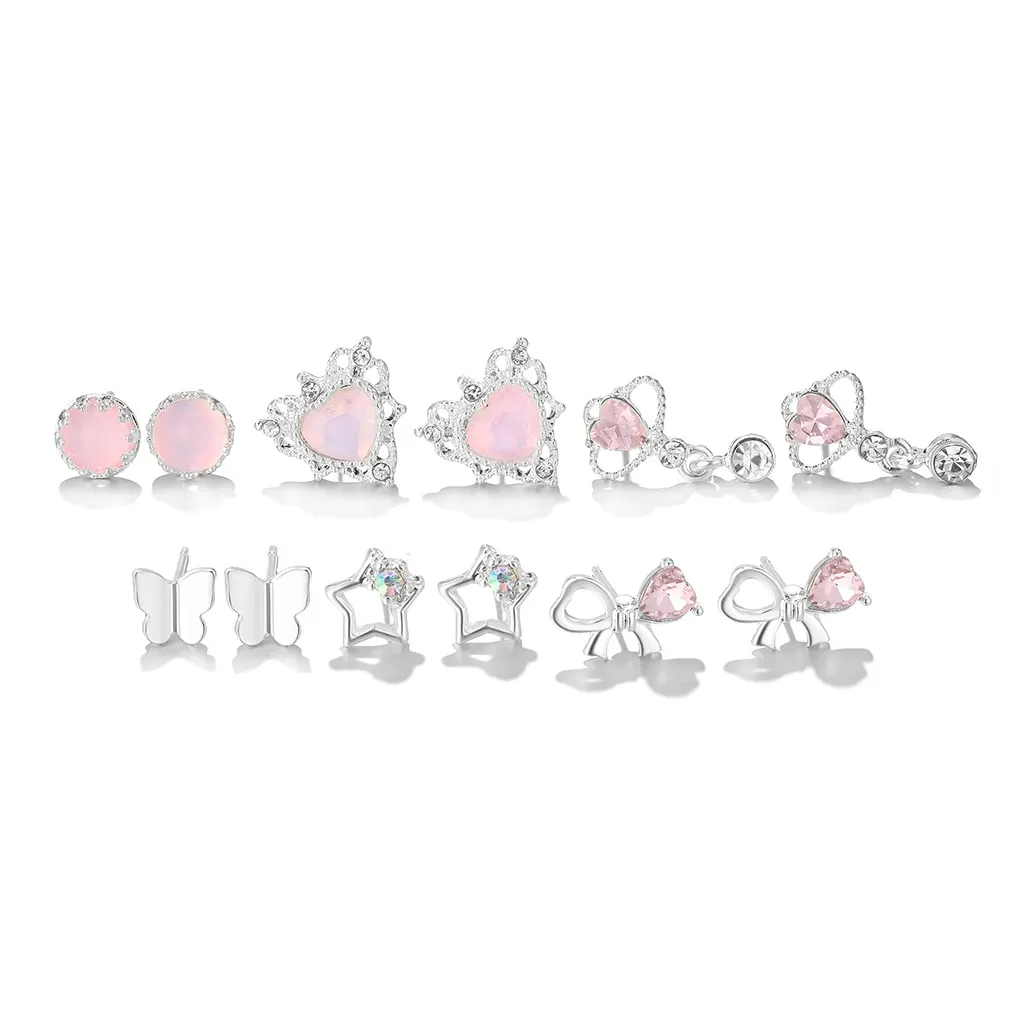 Clect Alloy Synthetic Cubic Zirconia Stud Earrings Women's