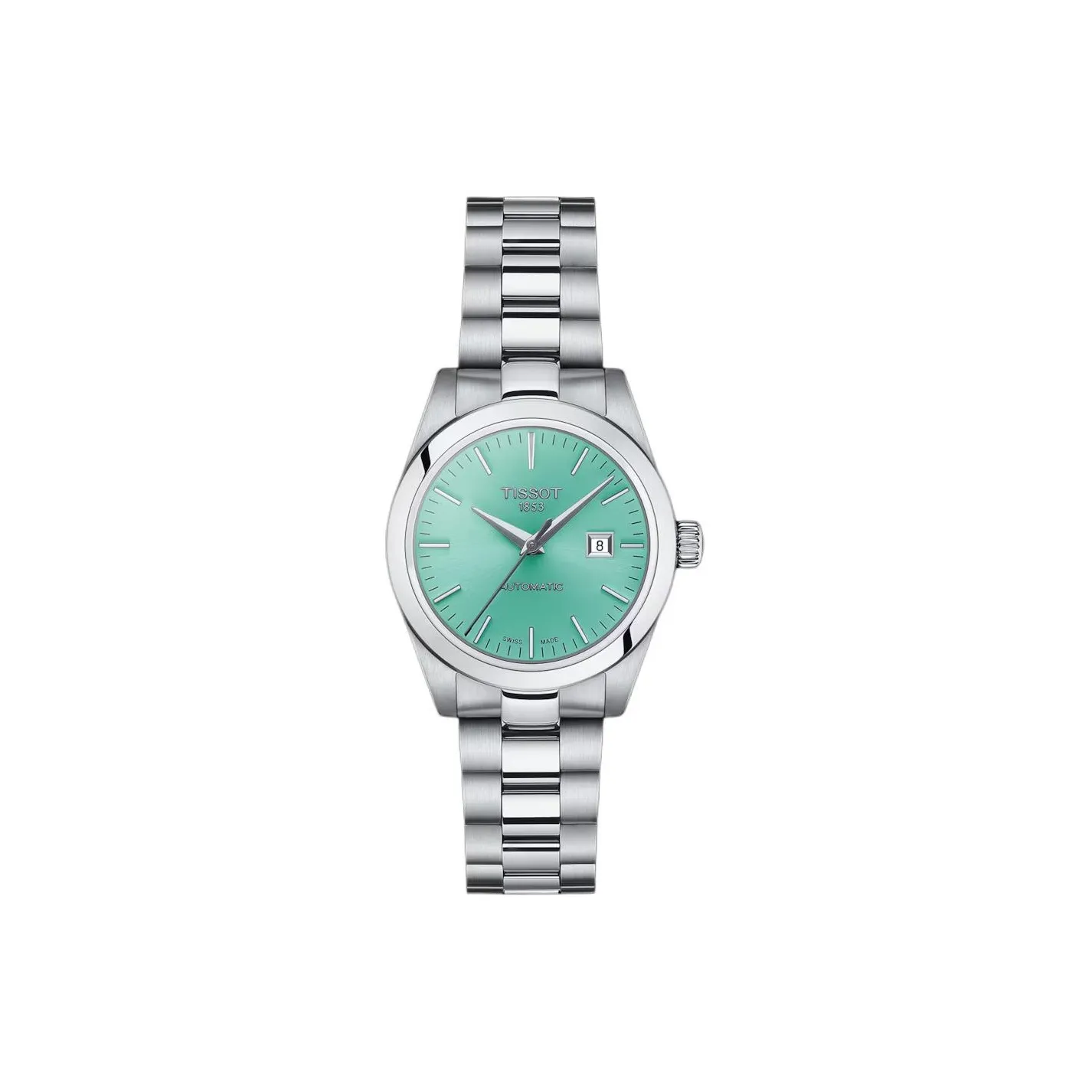 TISSOT Automatic Mechanical Movement Women's Watch Watch 29.3mm Green Dial Stainless Steel Case Stainless Steel Strap