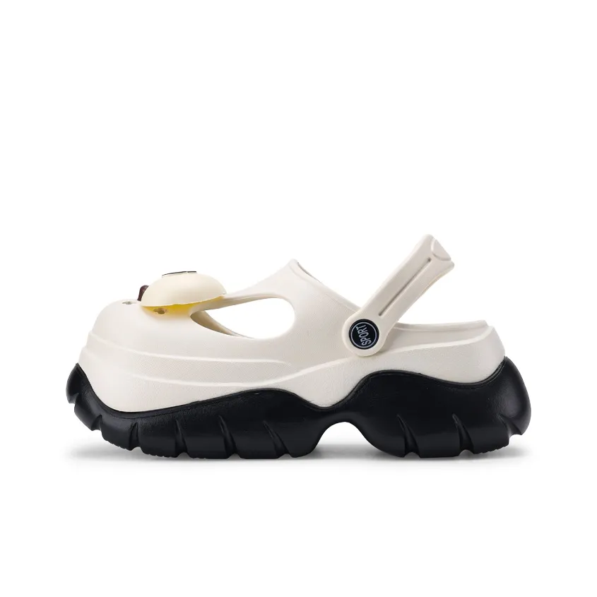 XMISTUO Fun DIY Cartoon Big Eye Cute Closed Toe Sandal Clogs Women's