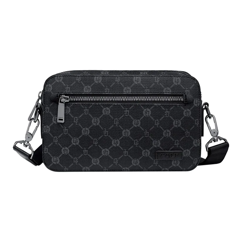 GOLF PVC/Synthetic Leather Shoulder Bag Regular Men's Gray & Black