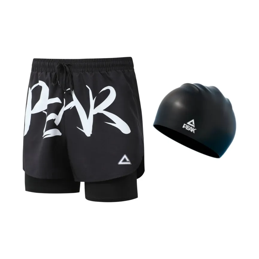 PEAK Swimming Sets Polyester Seaside, Swimming Pool Men's Black
