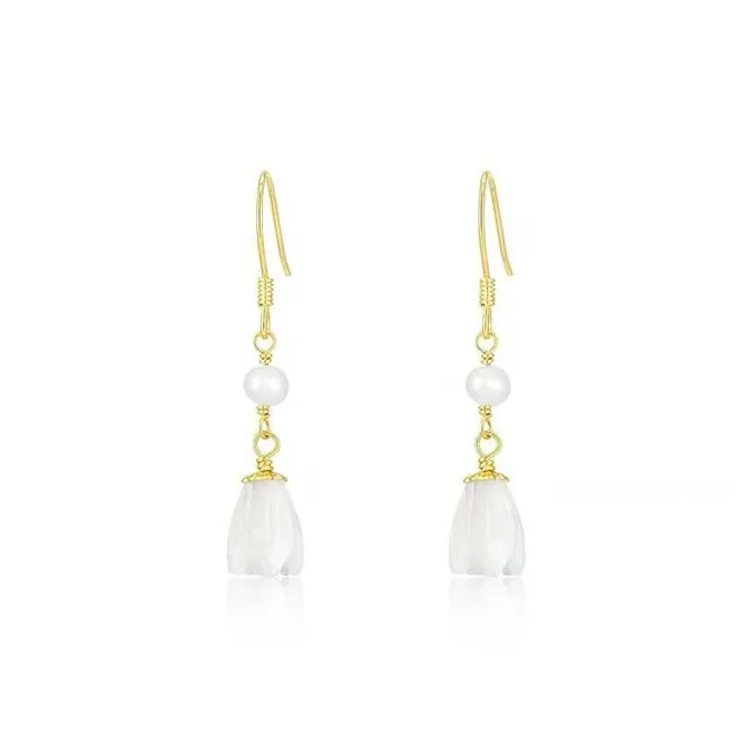 JOYDINNY Жемчужная раковина Серьги Женские